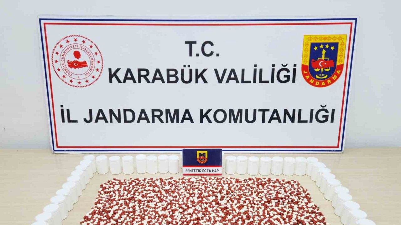 Karabük’te 2 bin 467 adet hap ele geçirildi