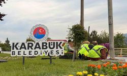 Karabük Belediyesi kenti çiçeklerle renklendiriyor