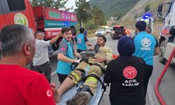 Yangın bölgesinde yaralanan 2 işçi hastaneye kaldırıldı