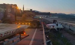 Kontrolden çıkan otomobil takla attı: 2 yaralı