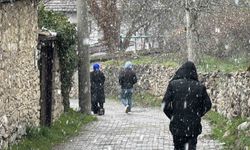 Karabük'ün yüksek kesimlerinde kar yağışı yeniden başladı
