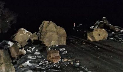 İki köye ulaşım sağlayan yol kapandı