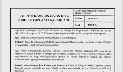 Karabük Lojistik Merkezi projesi onaylandı