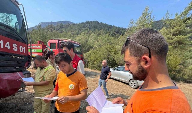 Genç yüreklerden alevlerle savaşanlara vefa örneği