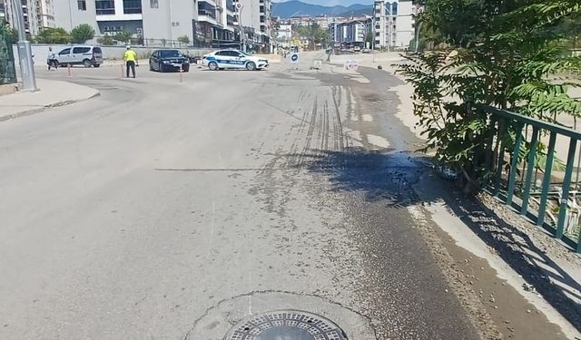 Devrilen motosikletin sürücüsü yaralandı