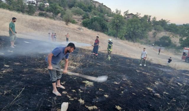 Karabük’te otluk alanda yangın