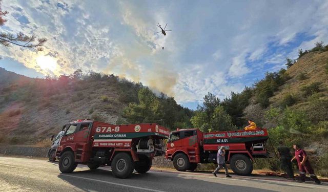 Karabük’teki orman yangını 2 saatte kontrol altına alındı