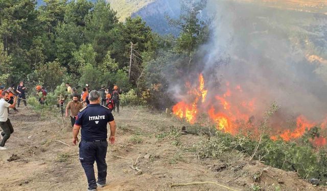 Karabük’teki orman yangınını söndürme çalışmaları devam ediyor
