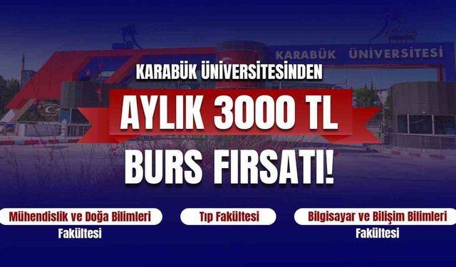 KBÜ’yü tercih eden başarılı adaylara  3 bin TL burs desteği