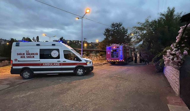 Ardiyede çıkan yangın evlere sıçramadan söndürüldü