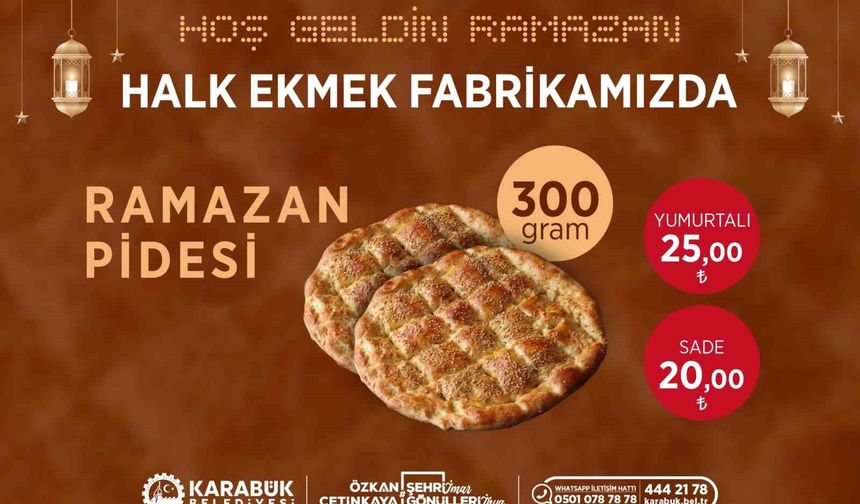 Karabük Halk Ekmek'te ramazan pidesi 20 TL'den satılacak