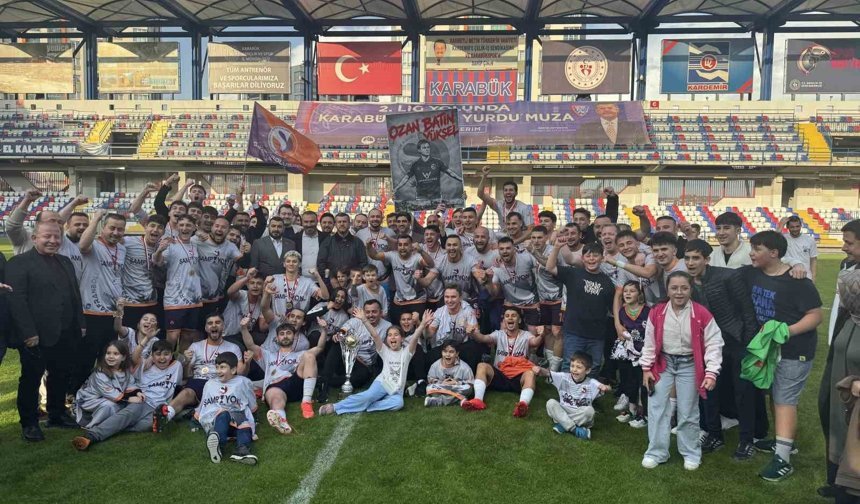 Karabük 1.Amatör Lig'de şampiyon Safranboluspor
