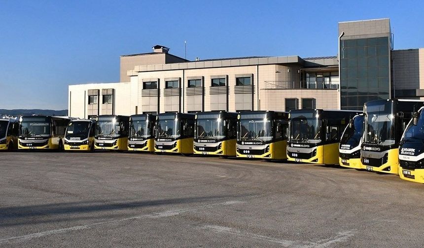 Karabük'te toplu taşıma bayramın ilk 3 günü ücretsiz