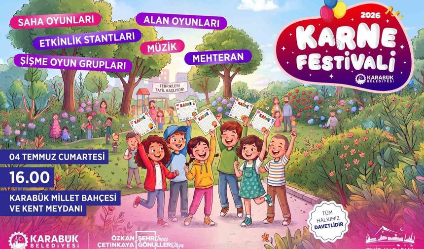 Karabük Belediyesi çocuklar için Karne Festivali düzenliyor
