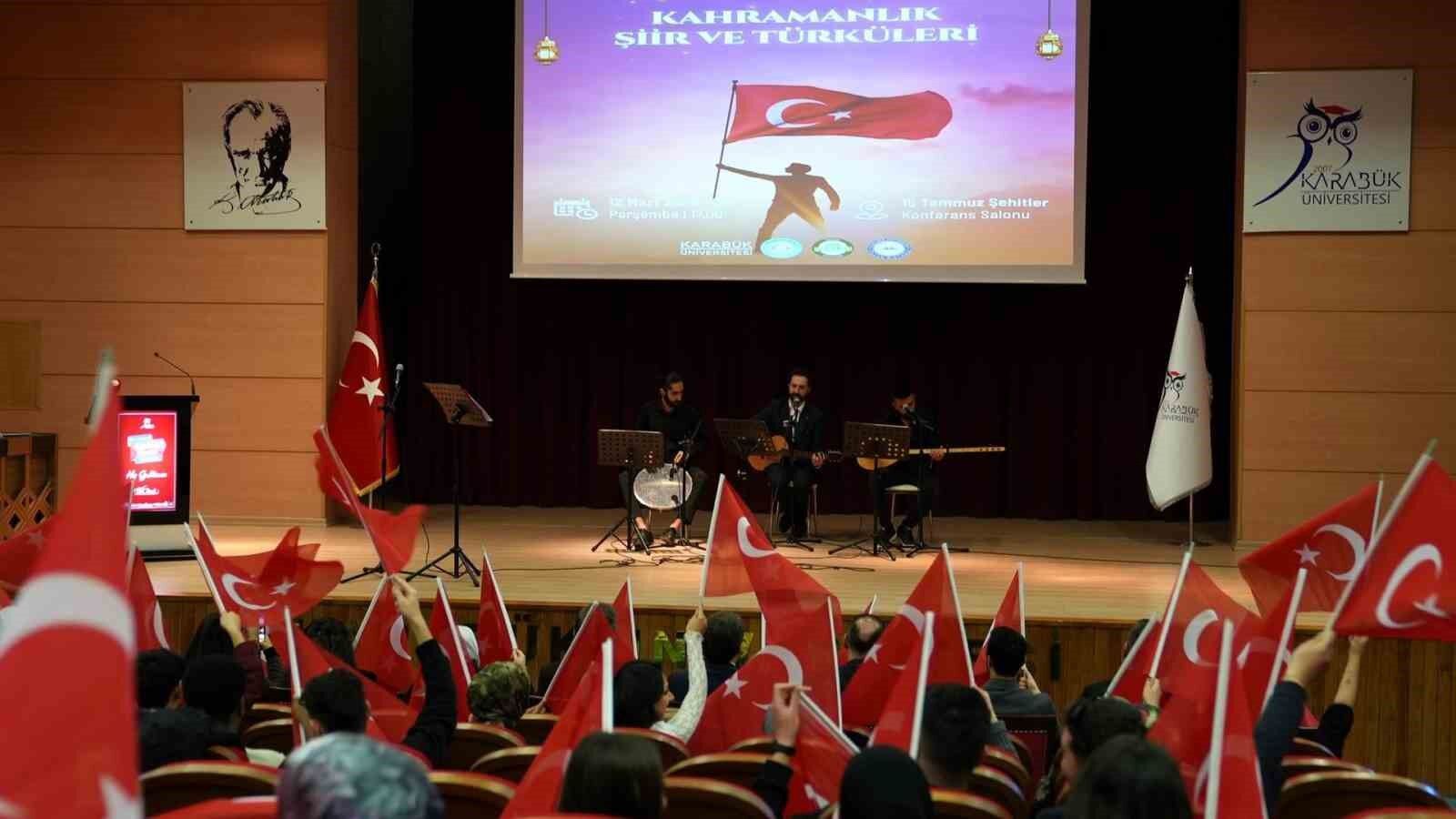 KBÜ'de 'Kahramanlık Şiir ve Türküleri' programı düzenlendi